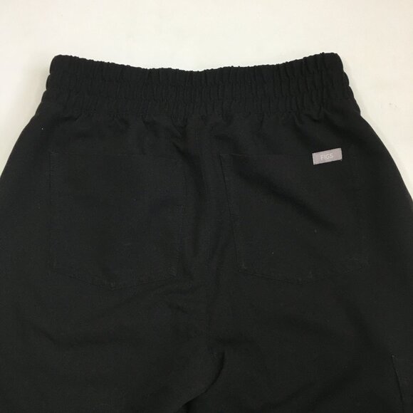 FIGS Petite Black ZAMORA Zip Pocket Pull On Drawstring Waist Jogger Scrubs Pant - Picture 10 of 12